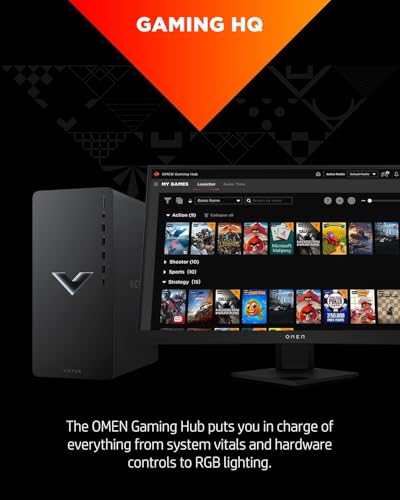 HP Victus 15L Gaming Desktop, Ryzen 5, 32GB RAM, 1TB SSD, RX 6400, Windows 11 F943422