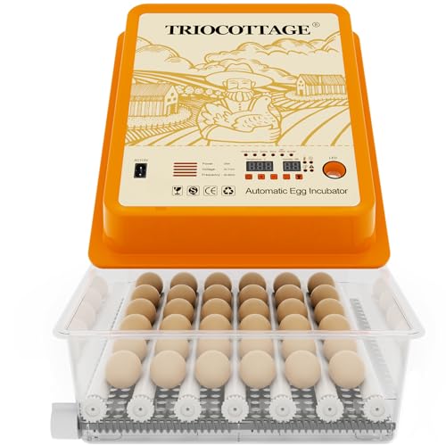 Egg Incubator - 24 Incubators for Hatching Eggs with Automatic Turner, Temperature and Humidity Display and Control, Suitable for Chicken, Quails or Other Poultry, with Egg Candler TRIOCOTTAGE - MN24