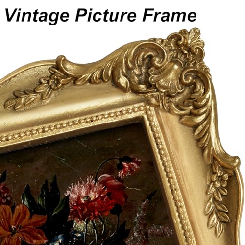 Black Vintage Picture Frame with Mat for 5x7 or 8x10 Photos E9622