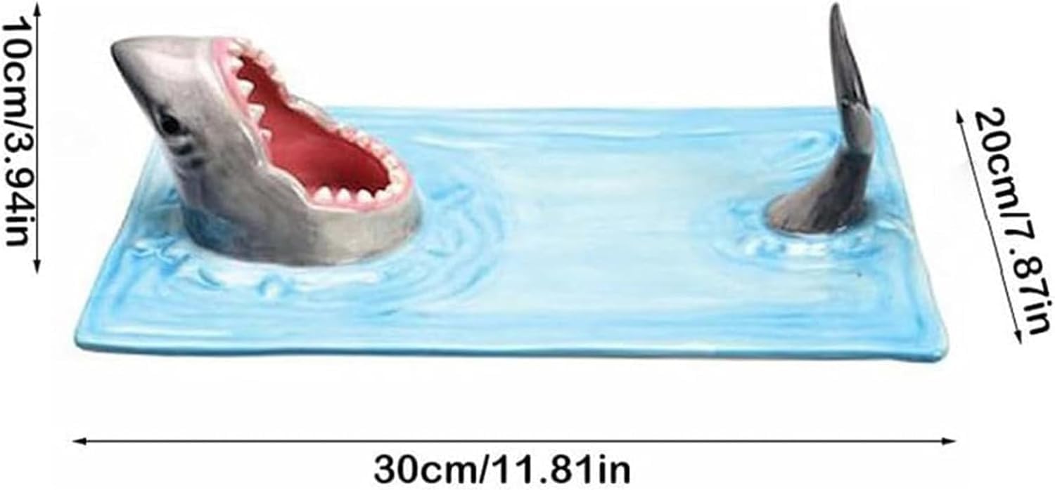 Shark Sushi Plate Handmade Ceramic Platter A7881
