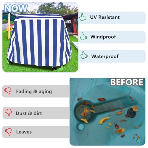 Kids Water Table Cover Outdoor Play Heavy-Duty 600D Waterproof Blue Q47935