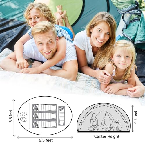 4 Person Pop Up Tent Waterproof Automatic Setup for Camping E652949