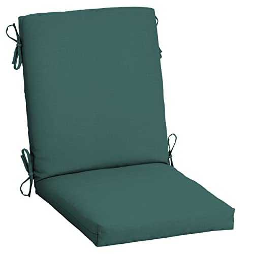 Arden Outdoor Dining Chair Cushion, 20 x 20, Rain-Proof, Peacock Blue Green Texture J4105