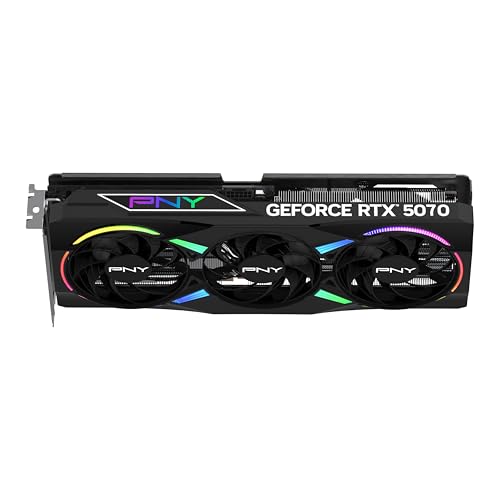 PNY NVIDIA GeForce RTX 5070 12GB ARGB Overclocked Triple Fan Graphics Card Q98989