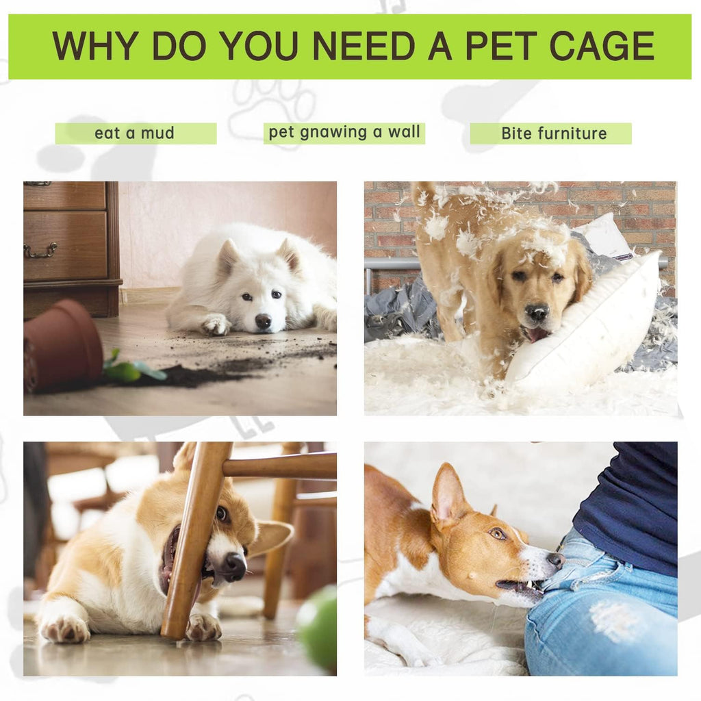 Outdoor Dog Kennel for Large Dogs Heavy Duty Metal Wire Cage with Roof I19835