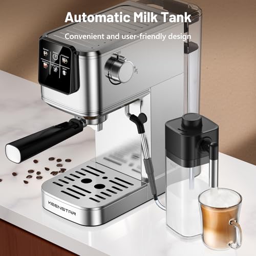 Espresso Coffee Machine with Milk Tank, 20Bar Touch Screen E995