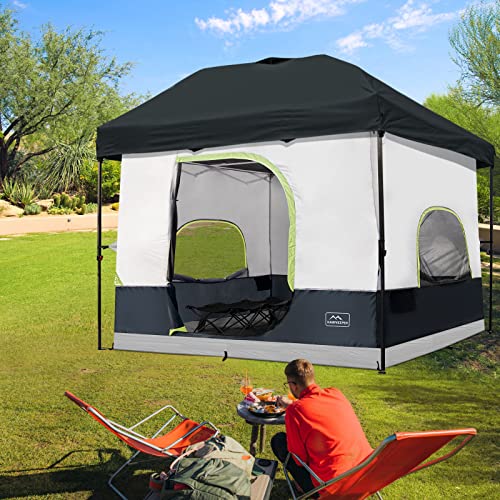 KAMPKEEPER Camping Inner Tent for 10x10 Straight Leg Canopy, Vented Roof, Khaki M60374