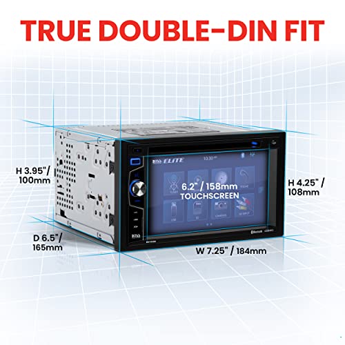 BOSS Audio Systems Elite BV755B 6.2" Double Din Touchscreen Car Stereo with Bluetooth, CD, USB, AM/FM Q723226