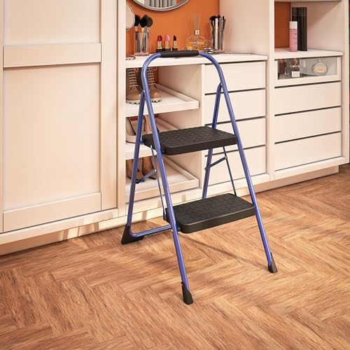 COSCO 2-Step Steel Step Stool, Gray Q61005