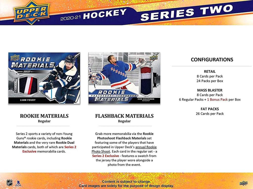 2020/21 Upper Deck Series 2 Hockey Blaster Box - 6 Packs Plus Bonus Pack I17027