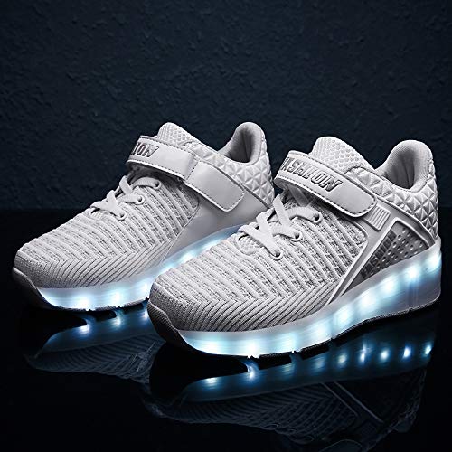 Ufatansy Roller Skate Shoes LED Light Up with Wheels USB Rechargeable for Kids C694363