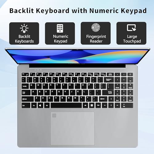 16 Inch Gaming Laptop, Windows 11 Pro, 16GB RAM 512GB SSD, Backlit Keyboard K261368