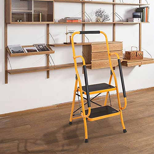 Winado 2 Step Ladder with Handrails, 500LBS Folding Step Stool O203913