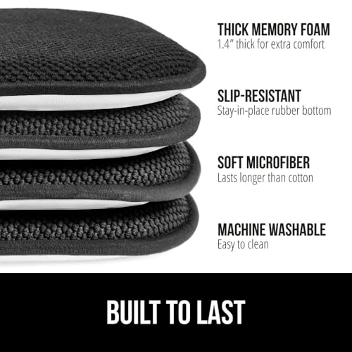 GORILLA GRIP Slip Resistant Chair Cushions, Memory Foam, Set of 2, Beige W525