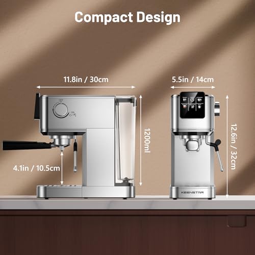 Espresso Coffee Machine with Milk Tank, 20Bar Touch Screen E995