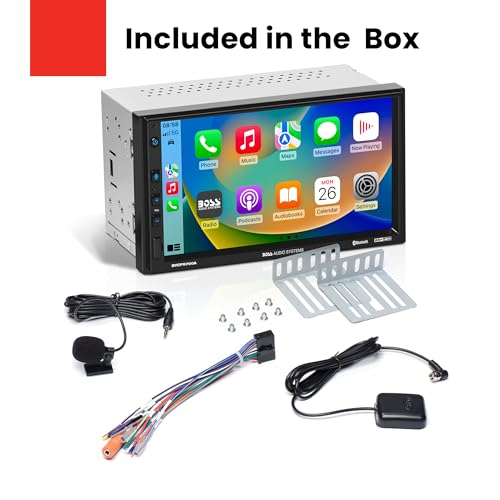 BOSS Audio Systems BCP62 6.2" Double Din Car Stereo with Apple CarPlay, Bluetooth, AM/FM I57328