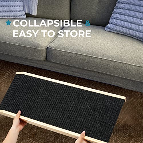 Wooden Folding Pet Ramp for Small to Medium Dogs and Cats, 4-Level Adjustable, Non-Slip Carpet Surface H230