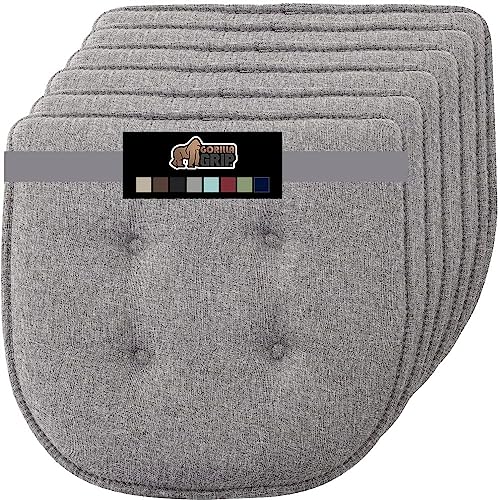 GORILLA GRIP Slip Resistant Chair Cushions, Memory Foam, Set of 2, Beige W525