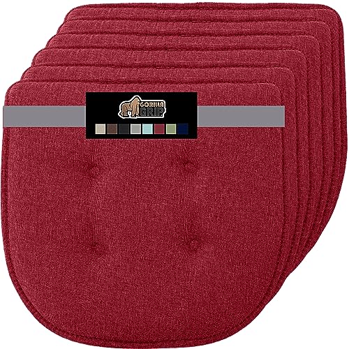 GORILLA GRIP Slip Resistant Chair Cushions, Memory Foam, Set of 2, Beige W525