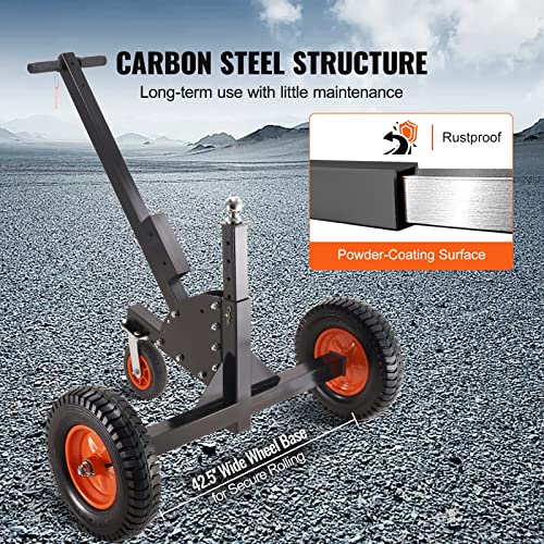 VEVOR Adjustable Trailer Dolly with 1-7/8" Hitch Ball and 10" Solid Tires C976