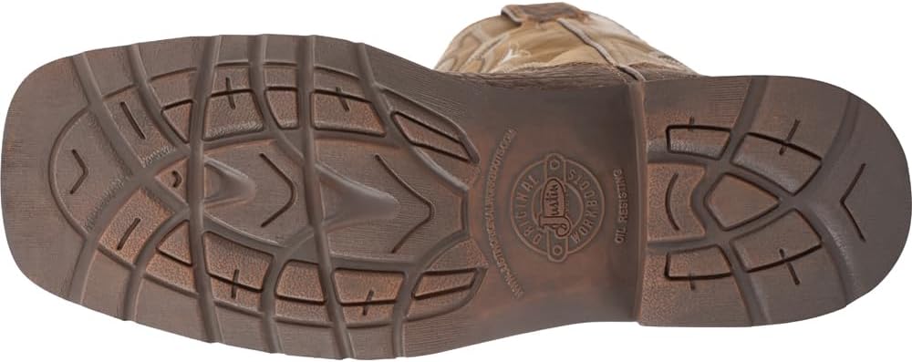 Justin Men's Amarillo Cactus Western Work Boot Steel Toe Brown S5890