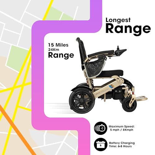 Premium Auto Folding Electric Wheelchair Portable Power Wheel Chair for Adult and Senior, Blue T716