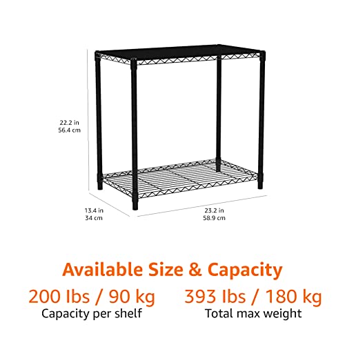 Amazon Basics 3-Shelf Adjustable Steel Wire Rack Storage Shelving, Chrome D243