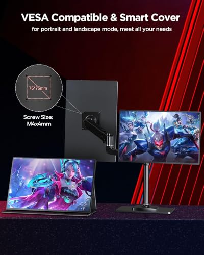 UPERFECT 2K 120Hz 16" Portable Gaming Monitor with VESA & Cover V90725