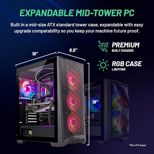 Skytech King 95 Gaming PC Desktop, Ryzen 7 9700X, RTX 5070, 32GB DDR5, 1TB SSD T309284