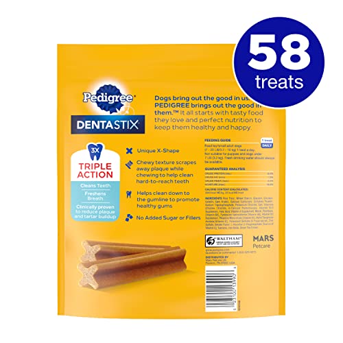 PEDIGREE DENTASTIX Toy/Small Dog Dental Treats Original Flavor, 1.68 lb Value Pack J8281