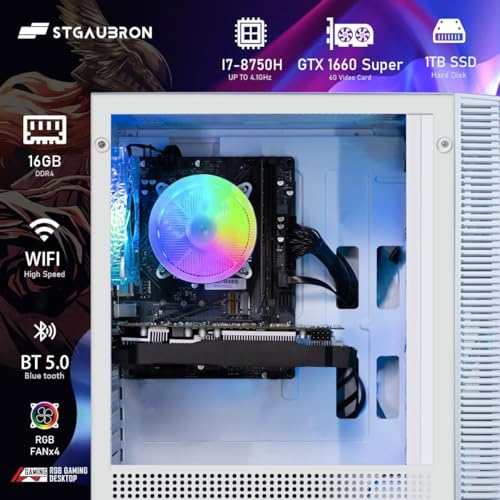 STGAubron Gaming PC Desktop, Intel Core i7, Radeon RX 580 8G, 16G RAM, 512G SSD G93438