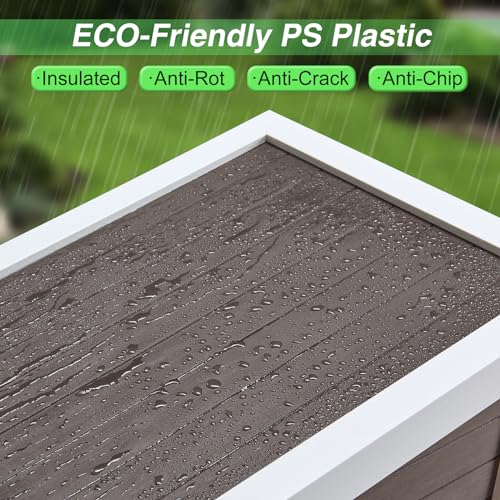 Outdoor Cat House Weatherproof Insulated Rabbit Hutch with Openable Roof R71742