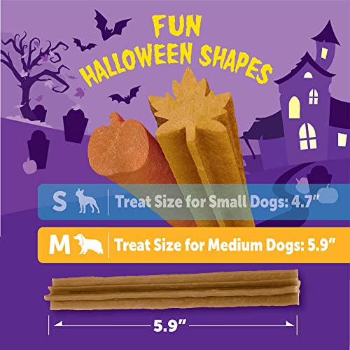 Whimzees by Wellness Halloween Natural Dental Chews for Dogs, Grain-Free, Medium, 24 count I236260