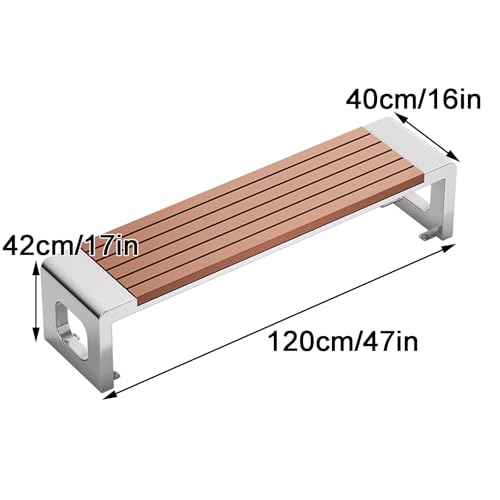 Metal Garden Bench for Patio Outdoor Weatherproof Z334