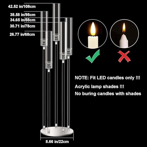 Black Candelabra Centerpieces for Wedding Table Decor 35in E5601