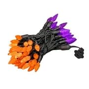 Novelty Lights 24ft 70 LED Purple/Lime Green Halloween String Lights L643884