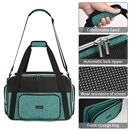 BAGLHER Pet Travel Carrier, Airline Approved Soft Sided Cat Dog Carrier, Green L586388