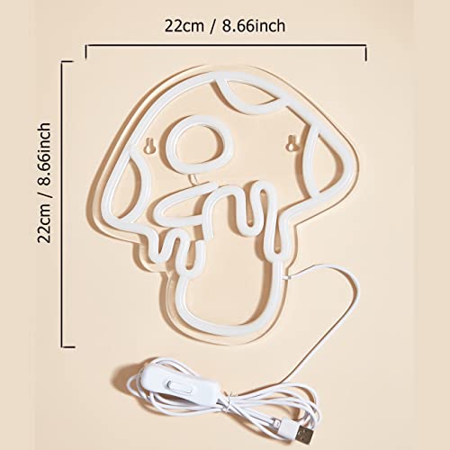 LED Neon Mushroom Sign USB Powered Night Light for Kids Room Decor F370
