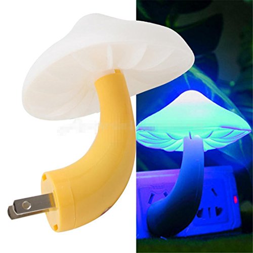 AUSAYE 5Pack Sensor LED Night Light Plug in Mushroom Lamp for Bedroom G797882