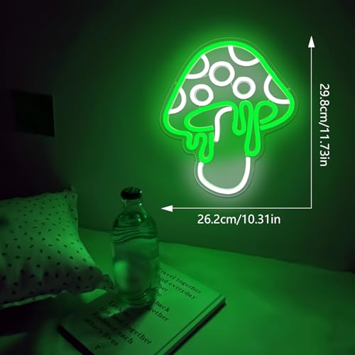 Mushroom Neon Sign Dimmable LED Night Light Wall Art for Bedroom Decor O27662