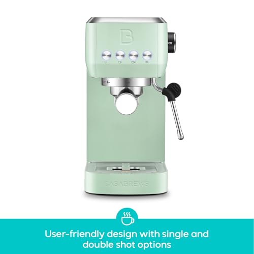 CASABREWS 3700 Essential Espresso Machine 20 Bar, Stainless Steel, Silver D8468