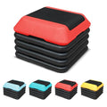 16"x16" Exercise Aerobic Step Platform with 4 Risers, Adjustable Height 4"-6''-8''-10''-12" Exercise Stepper Workout, Aerobics Stepper Workout Stepper for Home Gym Fitness Strength & Training