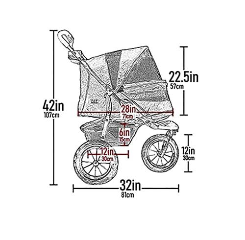 Pet Gear No-Zip NV Pet Stroller for Cats/Dogs, Zipperless Entry, One-Hand Fold X411956