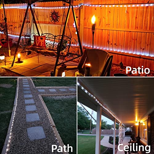 YEGUO Purple Solar Outdoor Rope Lights, 72ft 200 LED Waterproof C542573