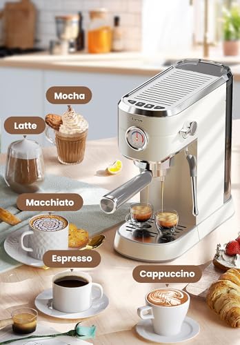Gevi Espresso Machine 20 Bar with Auto Milk Frother, Stainless Steel D6478