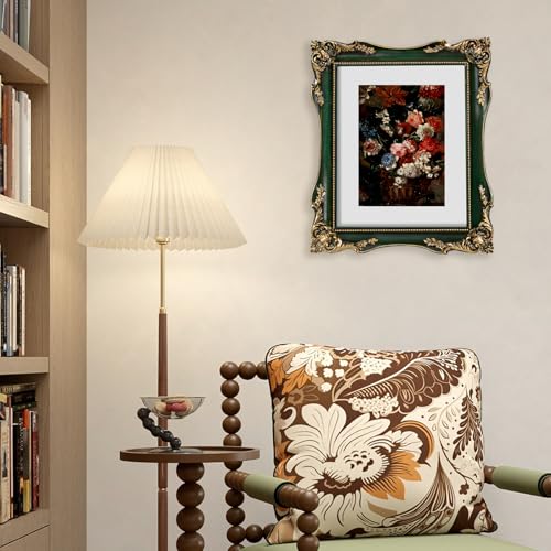 Black Vintage Picture Frame with Mat for 5x7 or 8x10 Photos E9622