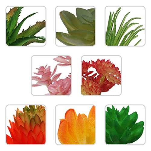 Artificial Succulents 22pcs Green Faux Plants for DIY Terrarium Home Decor X32709