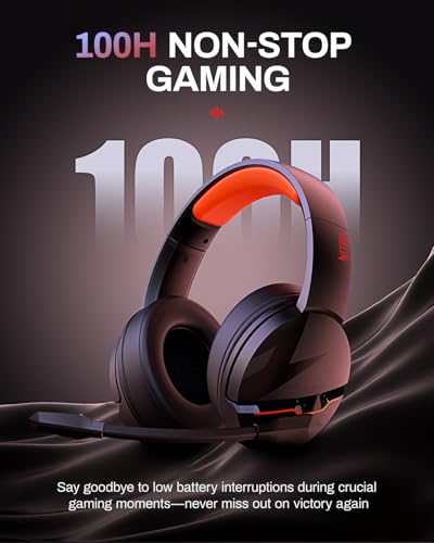 acer Wireless Gaming Headset for PS5, PC, Switch, Bluetooth 5.3, Noise Canceling Mic, Black X39806