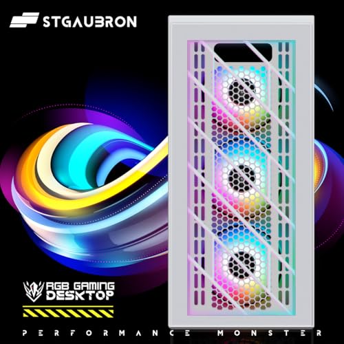 STGAubron Gaming PC Desktop, Intel Core i7, Radeon RX 580 8G, 16G RAM, 512G SSD G93438