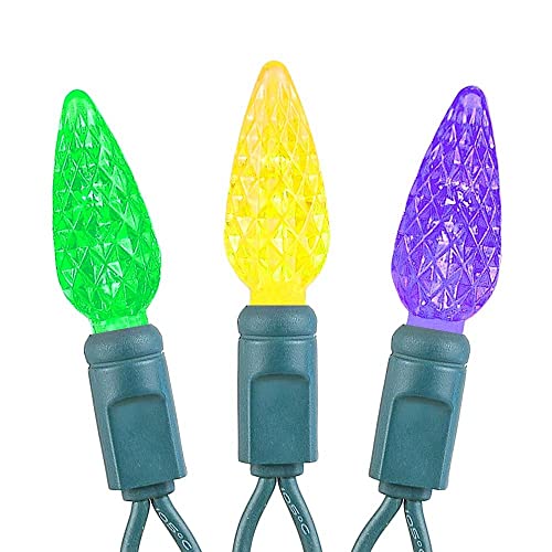 Novelty Lights 24ft 70 LED Purple/Lime Green Halloween String Lights L643884